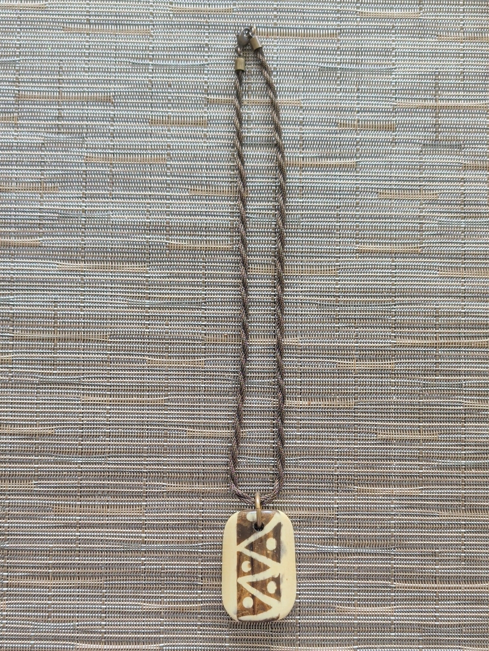 Handcrafted Brown Tribal Pendant Necklace - Unbranded